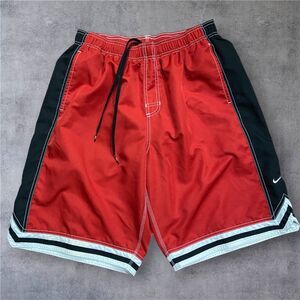 Nike Athletic Vintage Y2K Sportswear Red Black White Shorts Men's Size XL